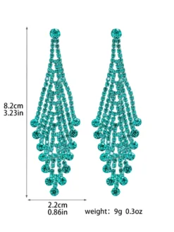 Boucles d'oreilles en strass en forme de losange brillant pour femmes 2026
