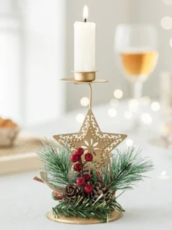 Bougeoir Arbre Accessoires Sabin de Noël Décoration Noël