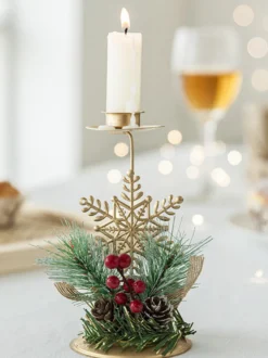 Bougeoir Arbre Accessoires Sabin de Noël Décoration Noël