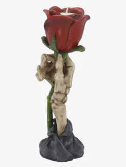 Bougeoir en résine pour Halloween centre de table gothique avec roses effrayantes