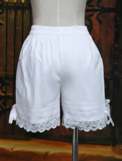 Bow blanc doux coton Lolita Shorts Déguisements Halloween