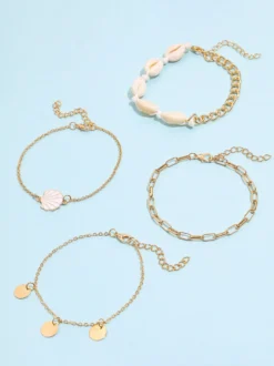 Bracelet de cheville Coquillage Bohème Bijoux pour femmes adultes Accessoires