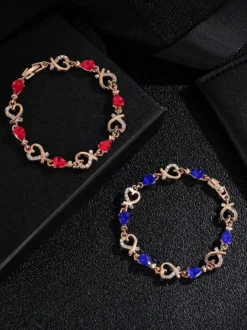 Bracelet en cristal en forme de cœur pour femme 2026
