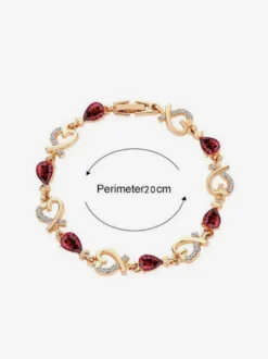 Bracelet en cristal en forme de cœur pour femme 2026