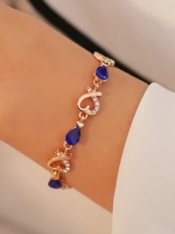 Bracelet en cristal en forme de cœur pour femme 2026