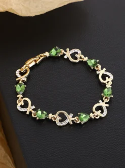 Bracelet en cristal en forme de cœur pour femme 2026