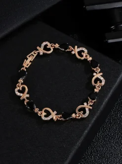 Bracelet en cristal en forme de cœur pour femme 2026