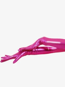 Brillant métallique rouge rose épaule longueur gants Déguisements Halloween