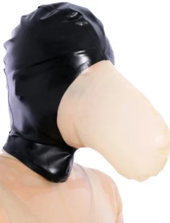 Cagoule en latex noir Déguisements Halloween