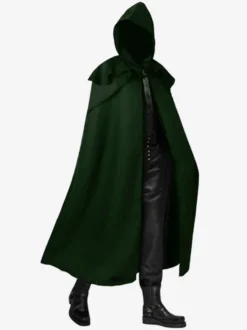 Cape en fibre de Polyester accessoire Vintage rouge rétro Costumes rétro pour hommes Bourgogne