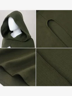 Cape Vintage Rétro Médiéval Pirate Cardigan Cape Déguisement Vintage Cape