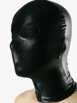 Capuche Métallisée Brillante Noire Déguisements Halloween