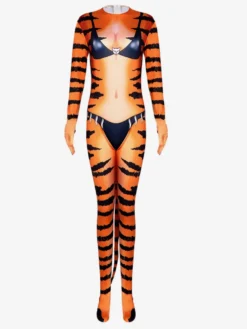 Carnaval Combinaison Tigre Motif Costume Orc Halloween Scène