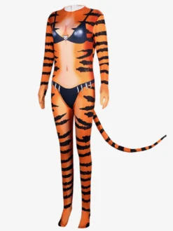Carnaval Combinaison Tigre Motif Costume Orc Halloween Scène