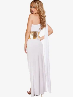 Carnaval Costumes Prêtresse Grèce Blanche Sexy Robes Déesse Polyester