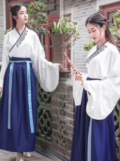 Carnaval Style Chinois HanFu Ensemble 3 Pièces Manches Longues Robe Polyester