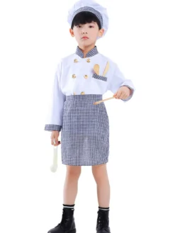 Carnival Chef Kids Cosplay Polyester Set Kids Cosplay Costumes For Childre Costumes Déguisements Halloween