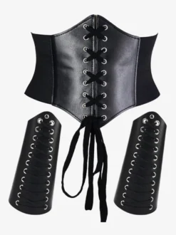 Ceinture noire Steampunk Accessoire de costume Vêtements vintage