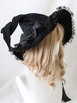Chapeau Lolita Gothique Accessoire Fleurs Rouges Dentelle