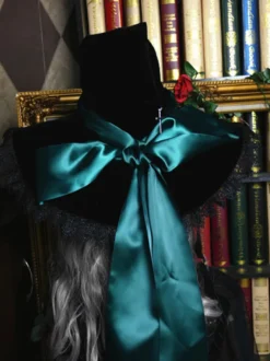 Chapeau Lolita Gothique Arcs Accessoire Dentelle Arc En Dentelle Polyester Violet Lolita Chapeau De Sorcière