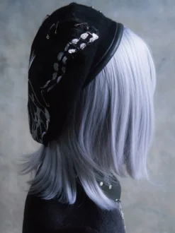Chapeau Lolita Steampunk Accessoire Noir Motif Papillon Lolita Polyester