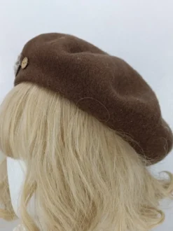 Chapeau Mignonne Lolita Accessoire Nœuds Taupe en Polyester