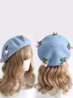 Chapeau Sweet Lolita Rouge Accessoire Accessoires Lolita en Polyester