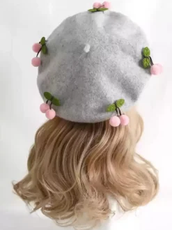 Chapeau Sweet Lolita Rouge Accessoire Accessoires Lolita en Polyester