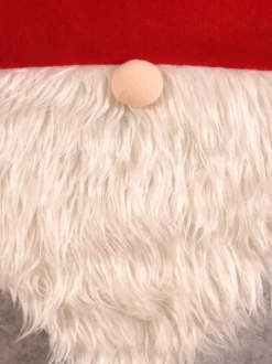 Chapeaux de Noël gris Fibre de polyester Costumes de vacances de Noël rouge