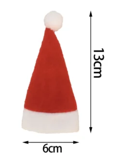 Chapeaux rouges de Noël pour des accessoires de vacances de Noël de polyester de fibre de polyester de fourchettes
