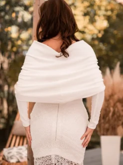 Écharpes de mariage Capes ivoire Couvertures de mariée en velours