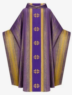 Chasuble de prêtre gothique verte avec croix brodée pour la messe style médiéval rétro vêtements liturgiques pour le clergé