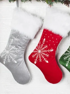 Chaussette Cadeau Arbre Accessoires Sabin de Noël Décoration Noël