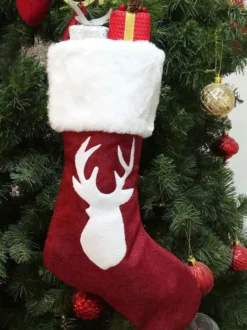 Chaussettes de Noël Décorations de Noël Articles de fête Accessoires en fibre de polyester Noël Cadeau Enfant