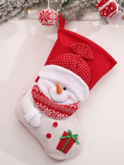 Chaussettes de Noël rouges Fibre de polyester Costumes de vacances de Noël