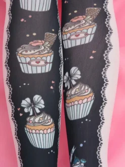 Chaussettes Sweet Lolita Chaussettes Lolita roses imprimées en velours