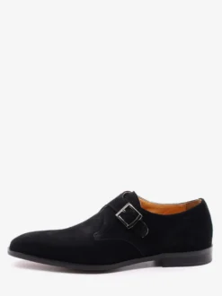 Chaussures à boucle pour homme mocassins à bout pointu en daim tendance en cuir mat