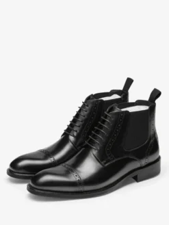 Chaussures Chaussures Homme Bottes de Travail Bottes Homme Cuir Chic Marron