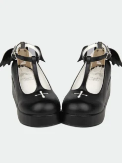 Chaussures de lolita sublimes en patchwork à talons compensés Déguisements Halloween