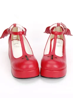 Chaussures de lolita sublimes en patchwork à talons compensés Déguisements Halloween