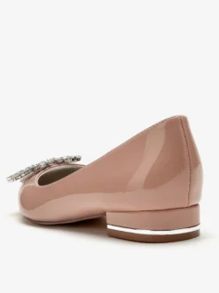Chaussures De Mariage Ballerines De Mère De Mariée Vernis Tige Bout Pointu