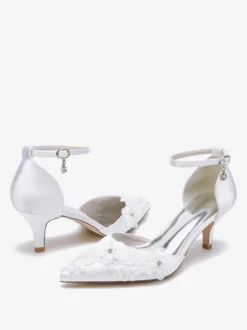 Chaussures de mariage Escarpins de mariée Satin Bout pointu