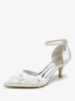 Chaussures de mariage Escarpins de mariée Satin Bout pointu