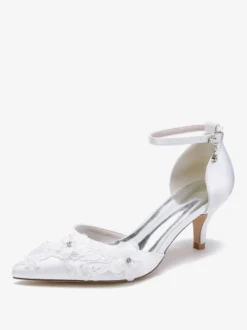 Chaussures de mariage Escarpins de mariée Satin Bout pointu