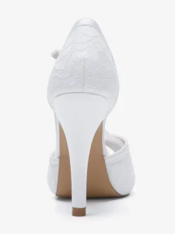 Chaussures de mariage Escarpins de mariée Dentelle Peep Toe Brodé