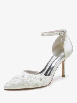 Chaussures de mariage Escarpins de mariée Satin Bout pointu
