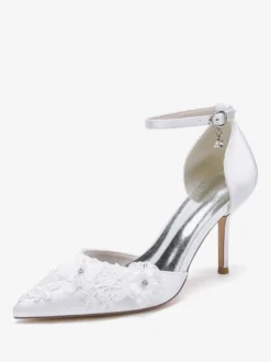 Chaussures de mariage Escarpins de mariée Satin Bout pointu