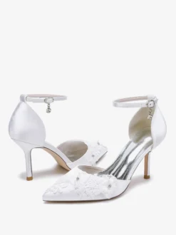 Chaussures de mariage Escarpins de mariée Satin Bout pointu