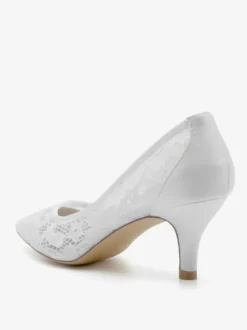 Chaussures De Mariage Escarpins De Mariée Dentelle Femme Bout Pointu