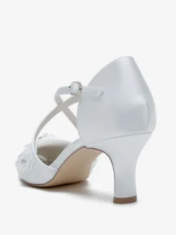 Chaussures de mariage Escarpins de mariée en satin à bout rond